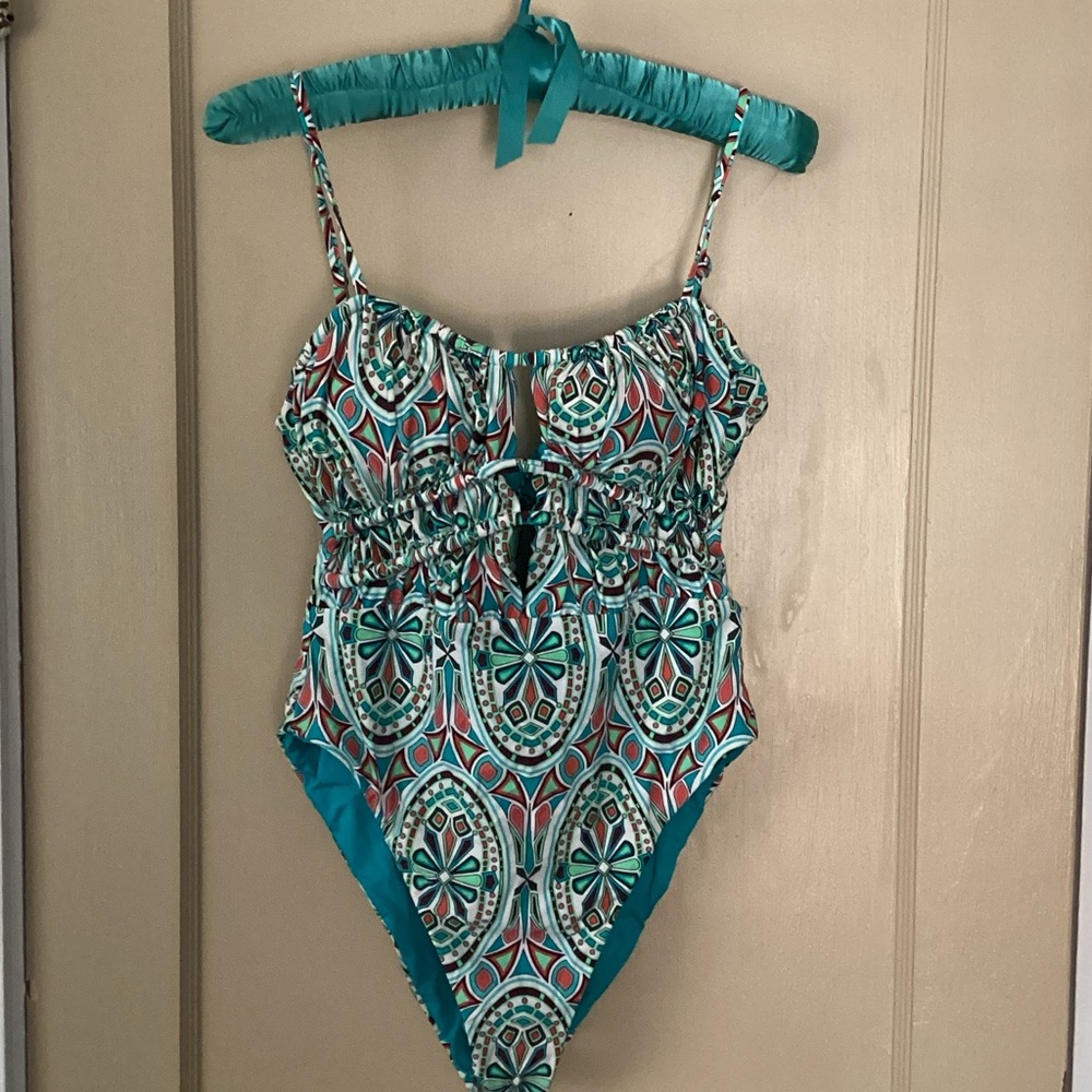 Teal Mosaic One-Piece Swimsuit